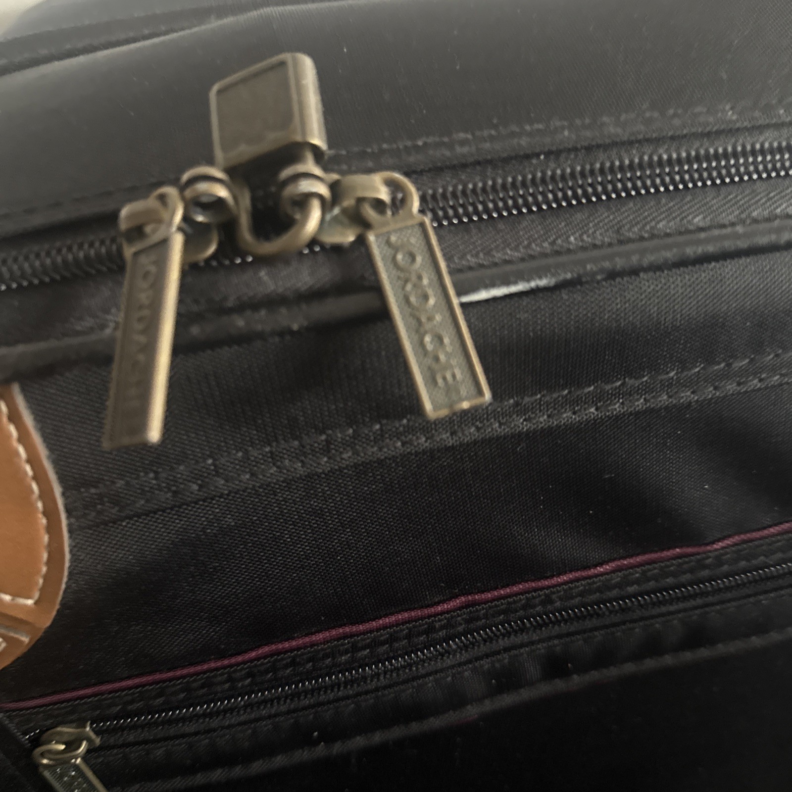 Vintage Black canvas and leather Jordache Suitcase 4 Piece Set. Looks New