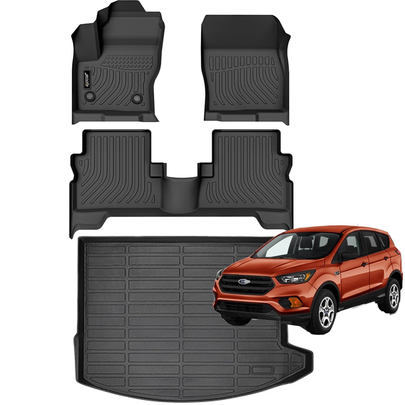 Jenofa-for Ford Escape 2013-2019 Floor Mats Cargo Liner All Weather Floor Mat…