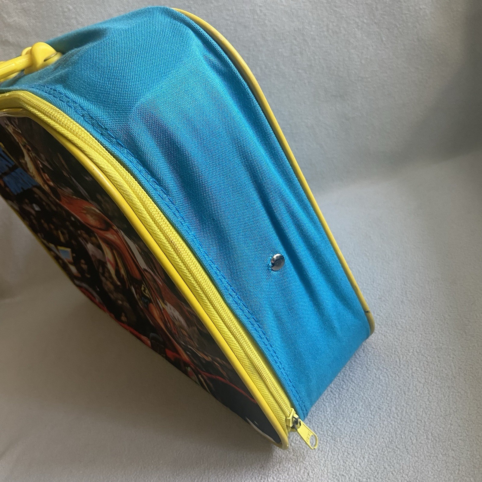 WWF Ultimate Warrior Vintage Canvas Kids Suitcase Luggage Blue Yellow 1991