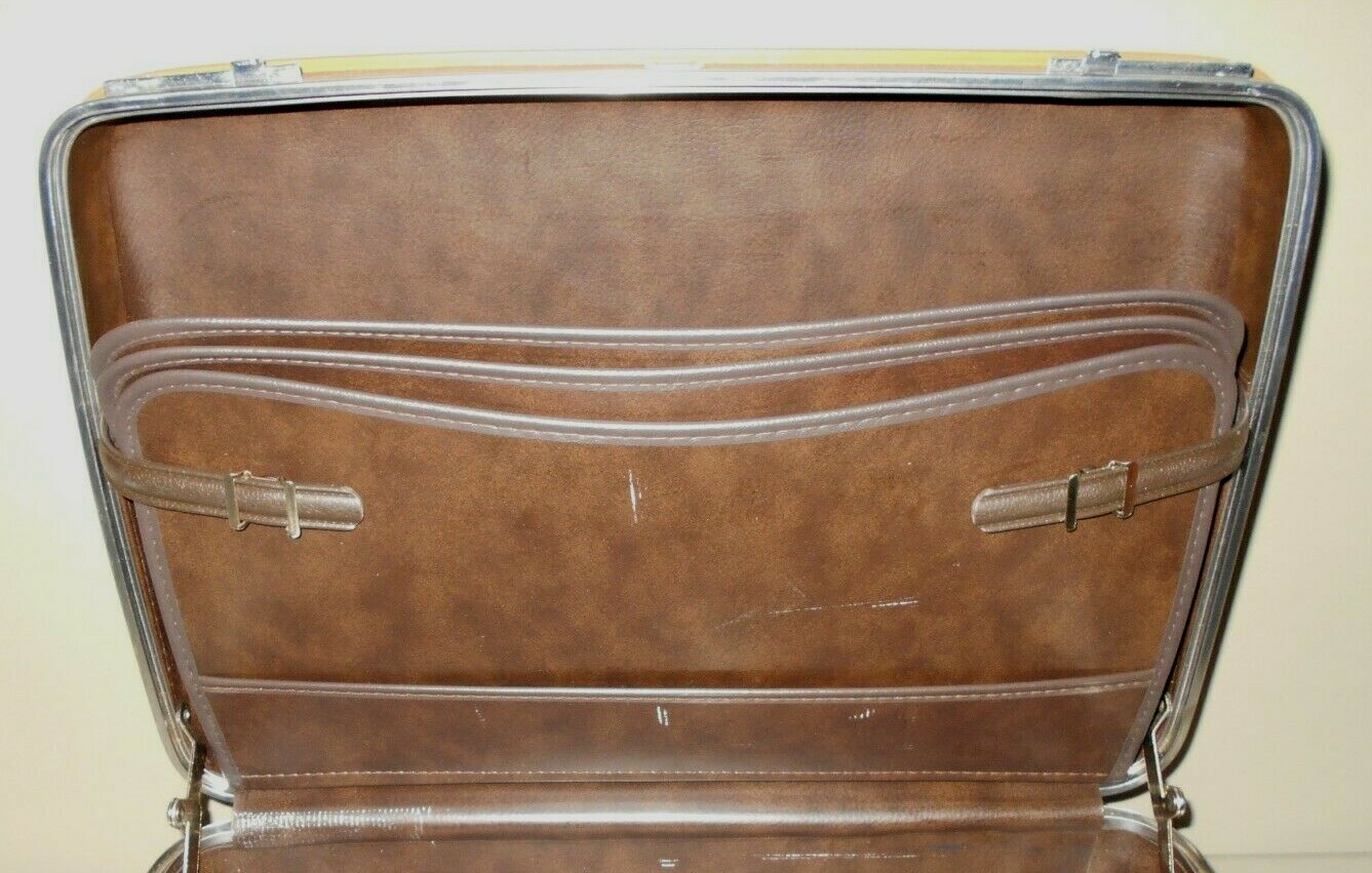 American Tourister Polara Marble Brown Briefcase & Key Hard-Shell Luggage Laptop