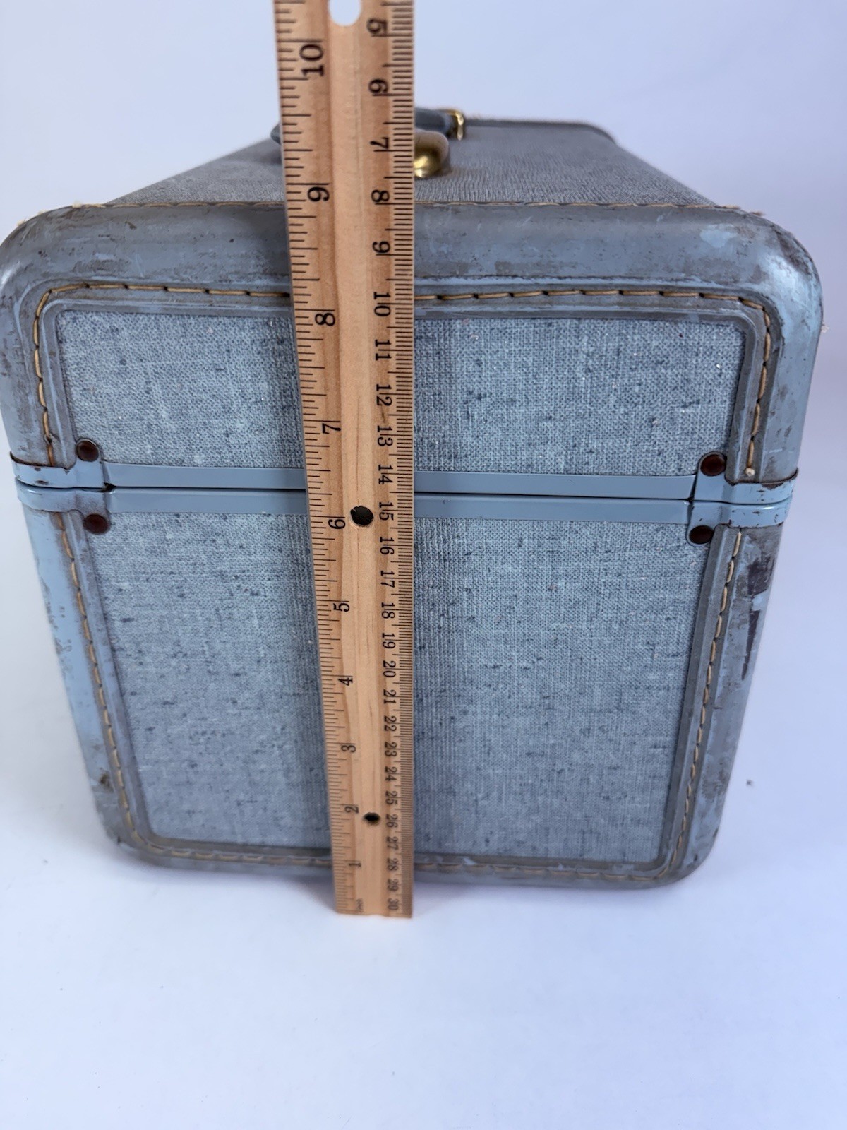 Vintage Samsonite Streamlite Train Overnight Makeup Case Blue No Key