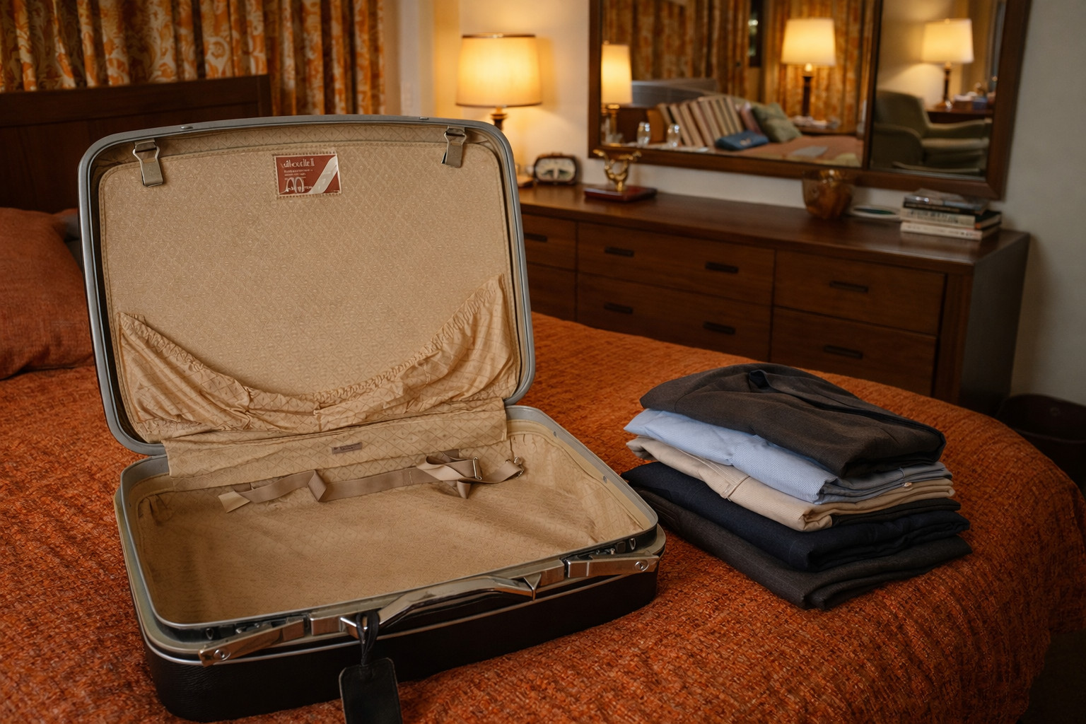 Vintage Samsonite Silhouette II Suitcase Retro 60s 70s Hard Shell Luggage Prop