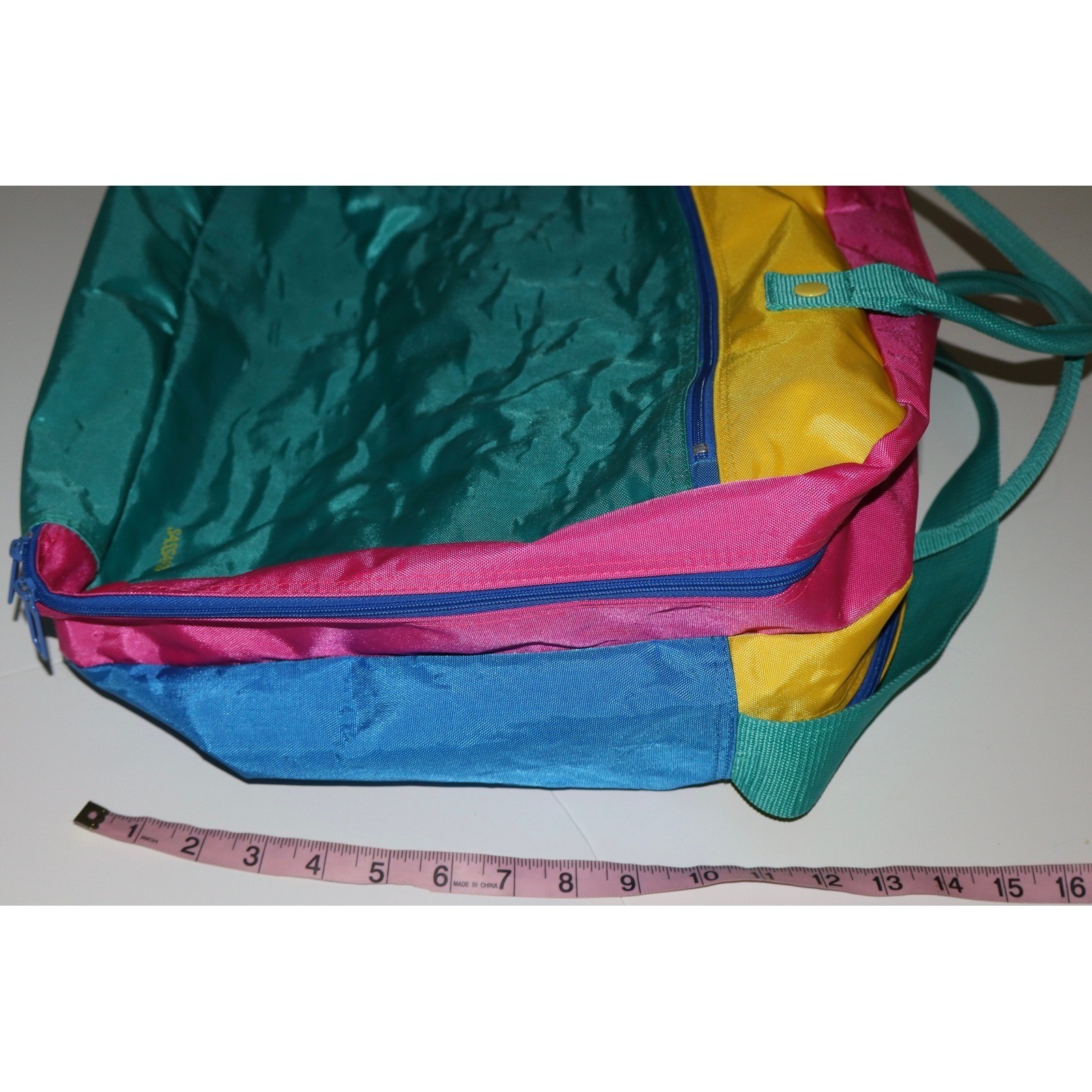 Vintage 90’s Sassafras Colorblock Bag Kids On the Go Nylon Travel Gym Tote