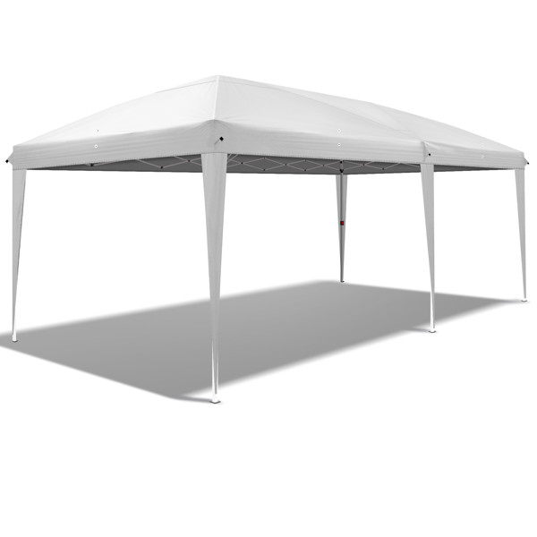 Instant Up Canopy Tent White, No Sidewalls Design, Powder Coated Steel Frame, 10