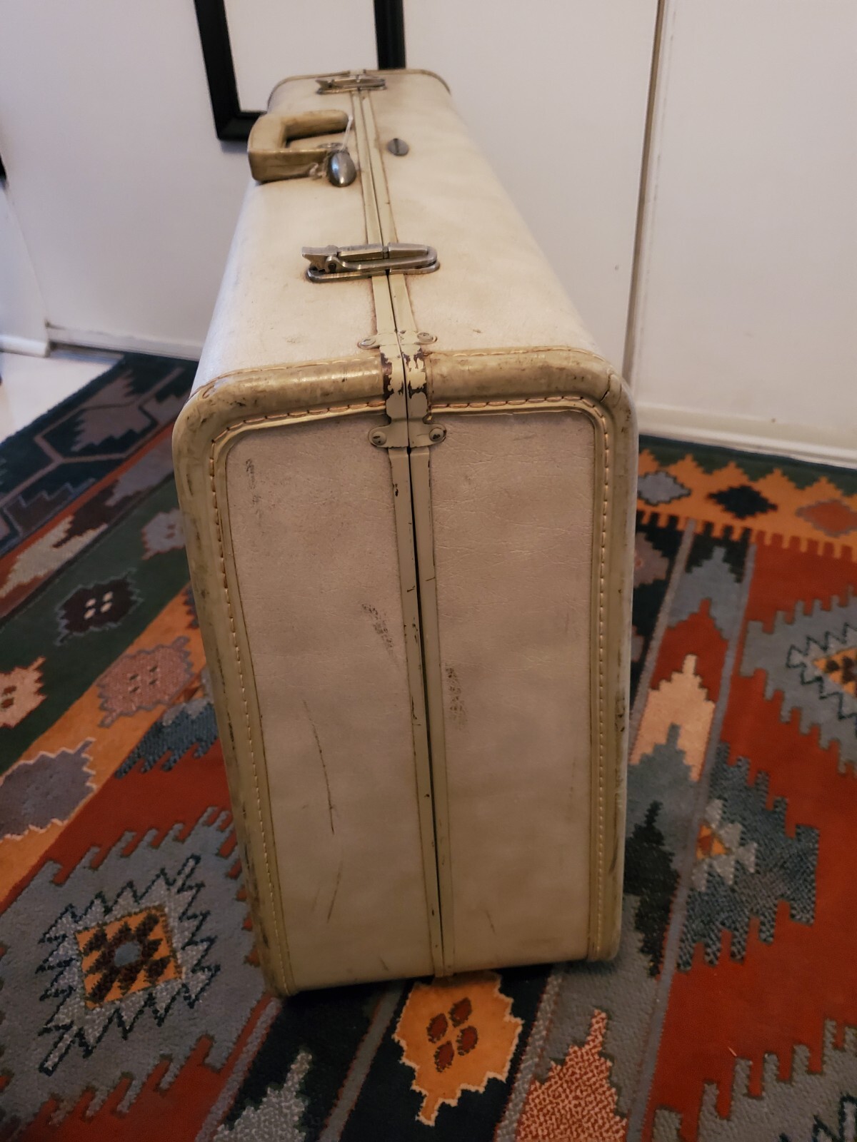 J.C. Higgins Sears Ladies 2 Piece Luggage Set Vintage 1950s White