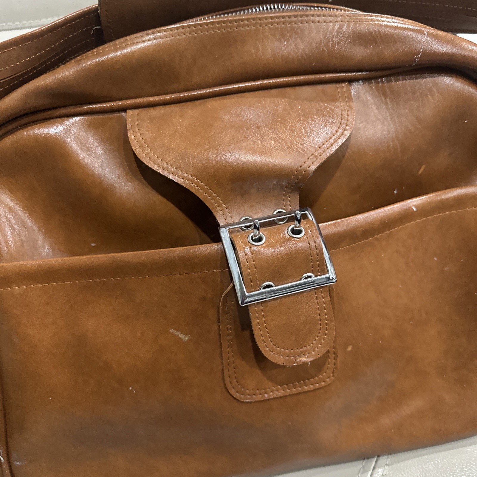 Peter’s Bag Corp Vtg Bantam Travelware Brown Leather Doctor Bag, Satchel Overnig