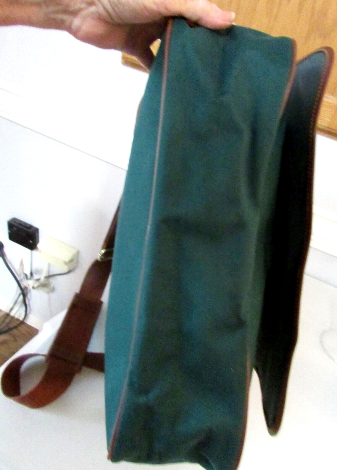 Vtg Ralph Lauren Polo Fragrances Large Green Canvas Shoulder Messenger Bag