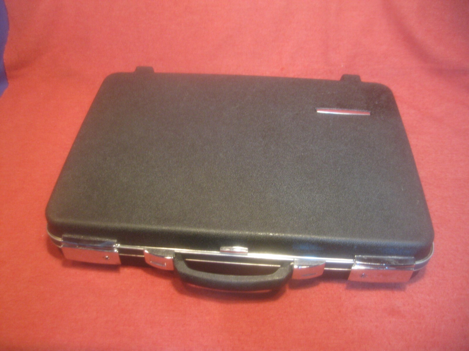 Black Hard case plastic attache case briefcase No keys