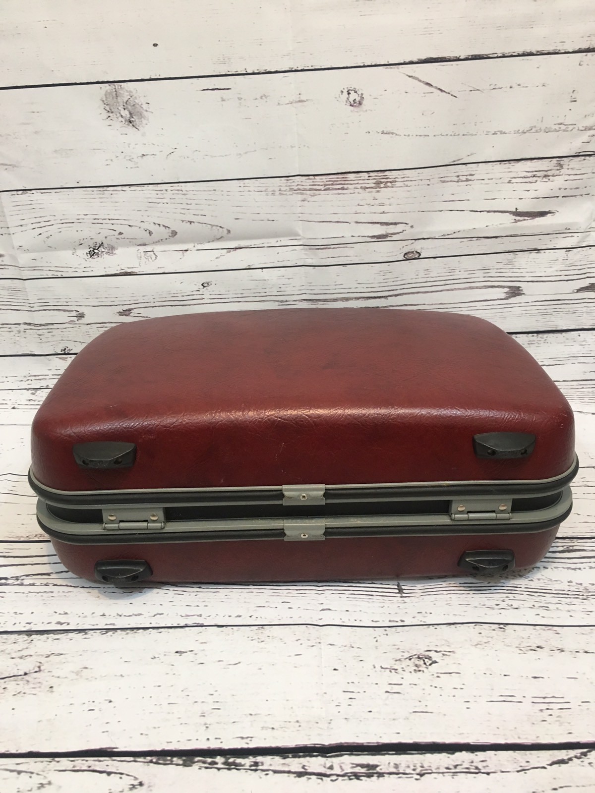 Vintage Samsonite Silhouette Luggage Case Maroon Suitcase