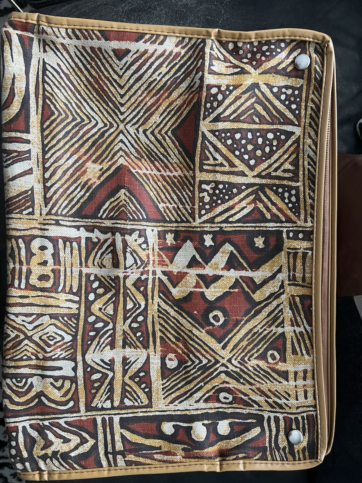 Tiki Foldable Suitcase Vintage Filkauf Linen Pattern