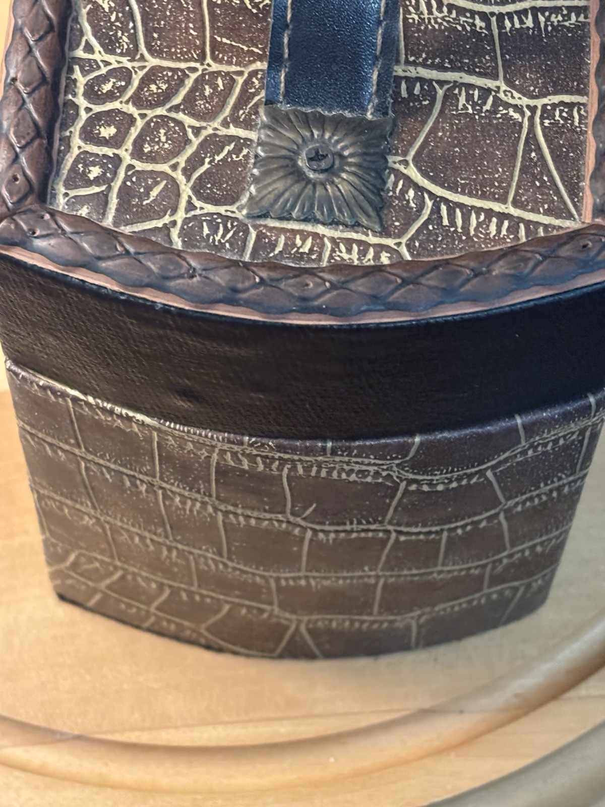 Cosmetic Travel Case Croc Textured Covering