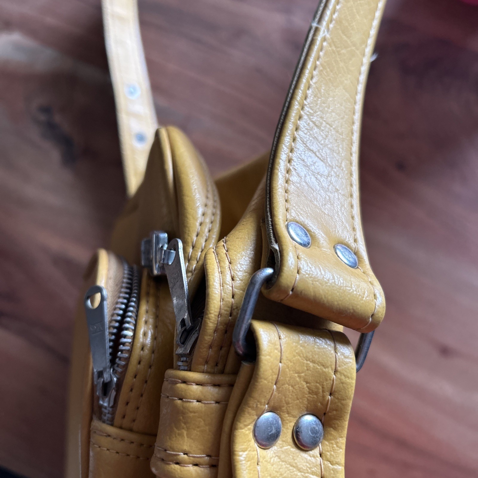 Vintage 1970s Interpur Yellow Luggage Handbag Made In Korea
