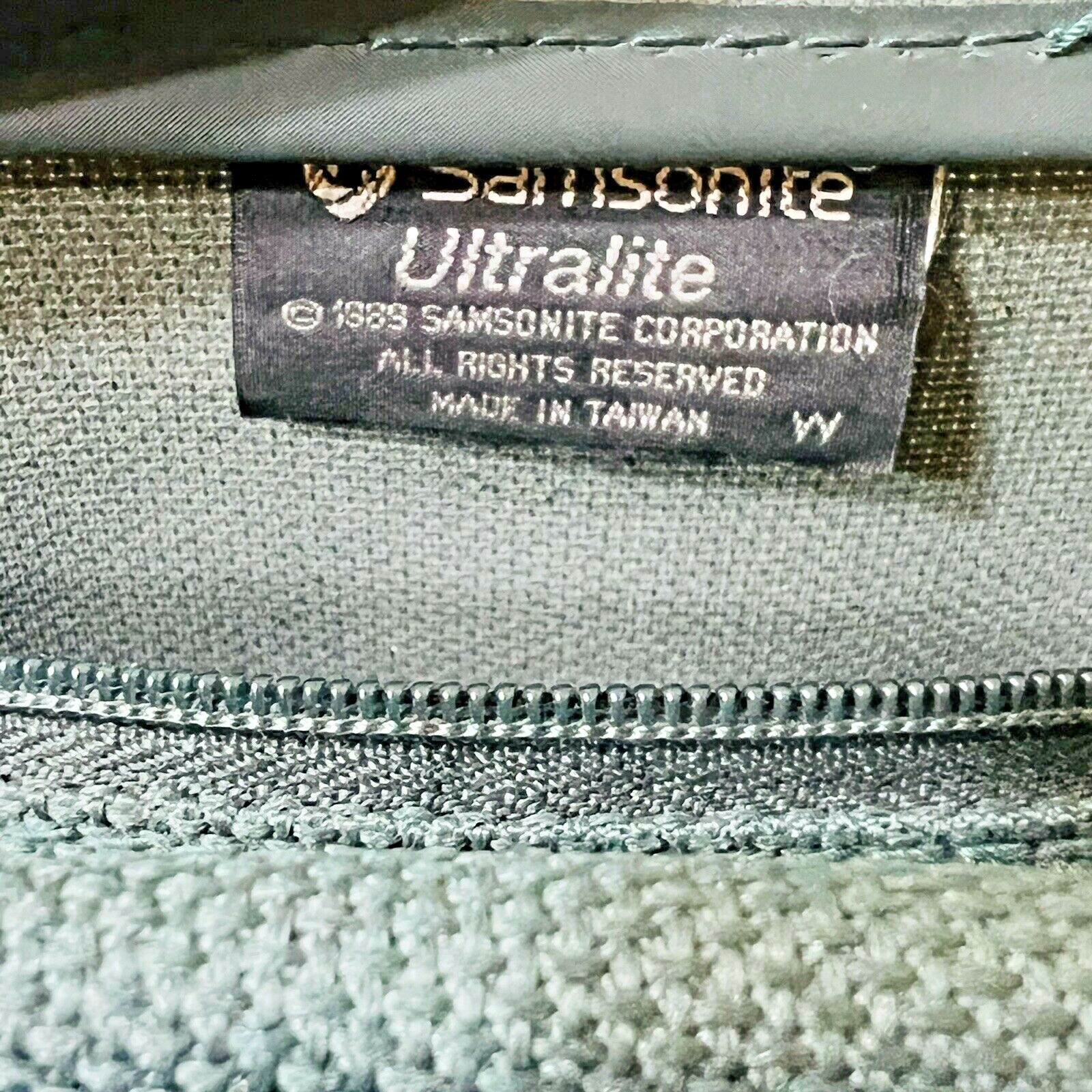 Vintage 1989 Samsonite Ultralite Laptop & Travel Carrying Case 18″/ 14″ (Green)