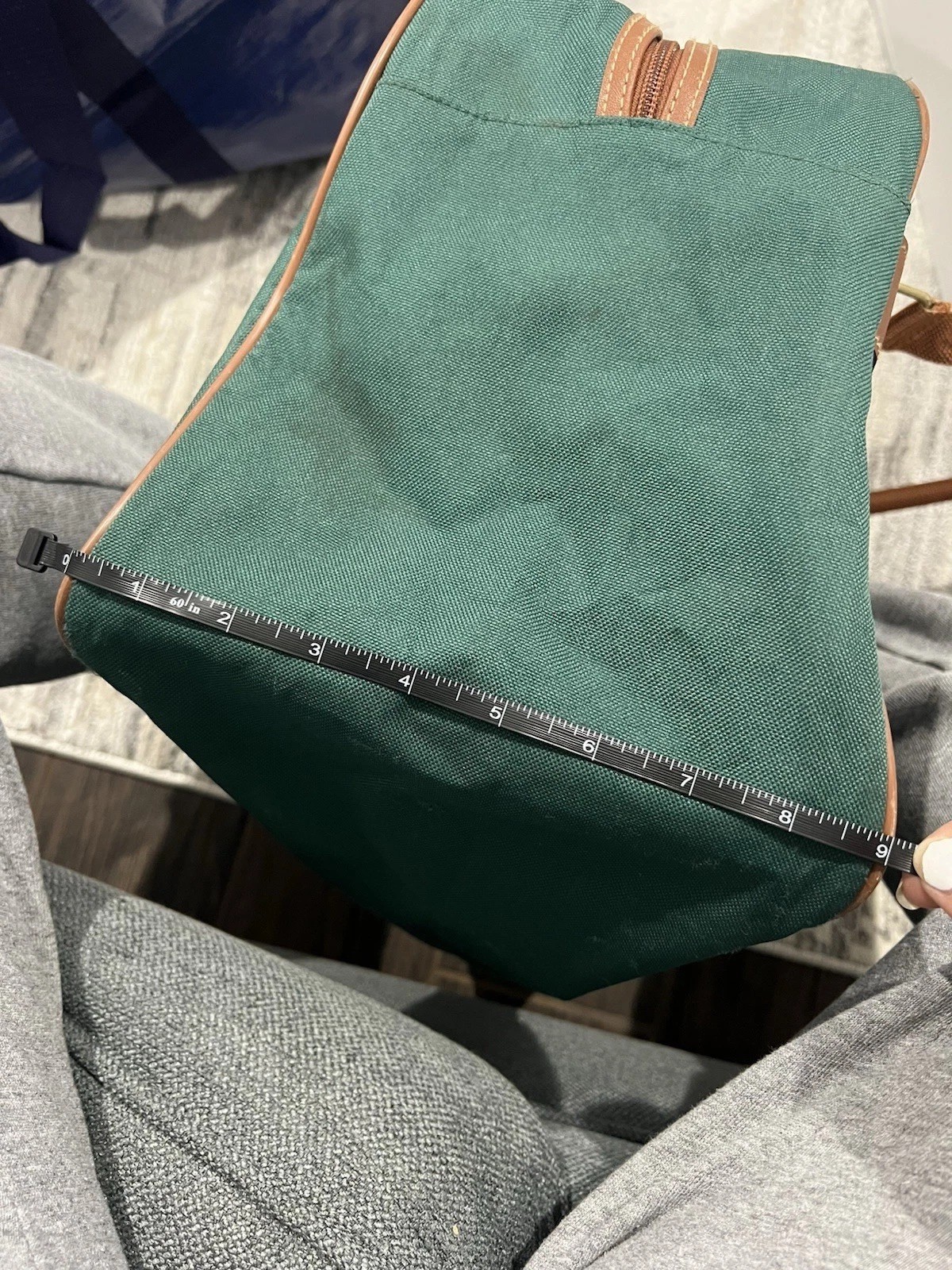 Vintage Polo Ralph Lauren Green/Brown Overnight Duffle Bag Weekender Canvas