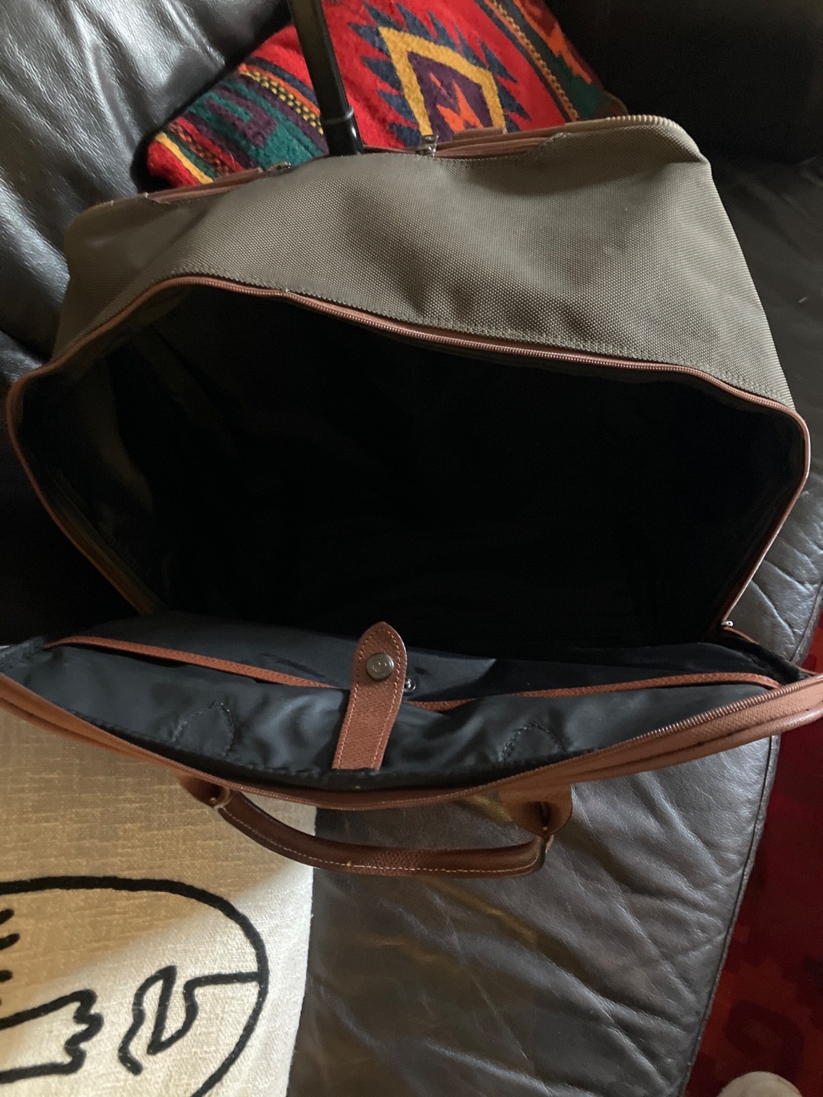 Longchamps mid size authentic vintage roller suitcase bag
