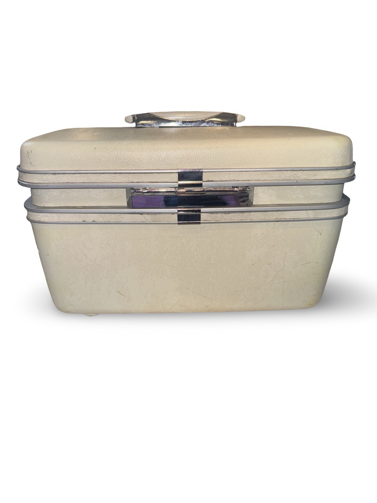 Vintage Samsonite Silhouette Train Case 14.5” Hard Shell Cosmetic Case Makeup