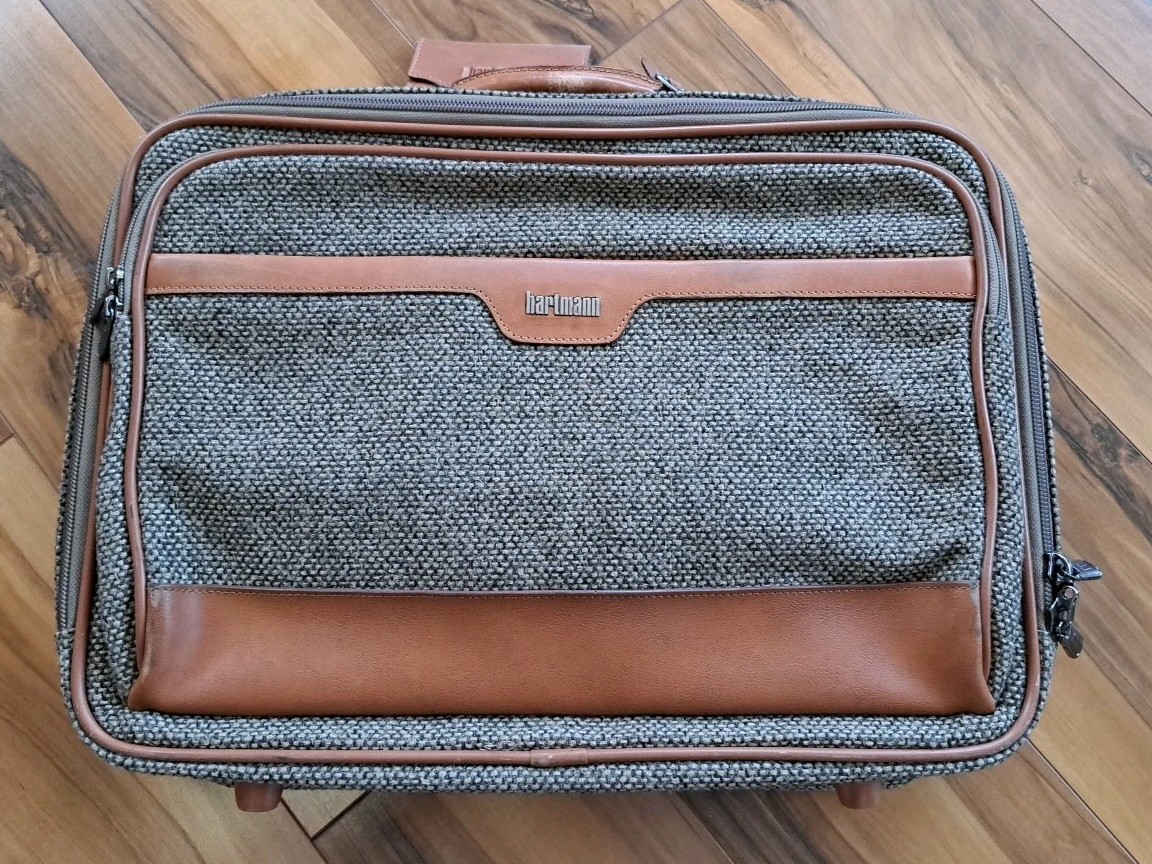 Vintage Hartman Tweed Weekender Luggage