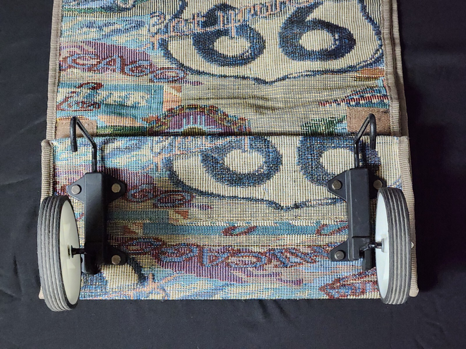 Vintage Pioneer Express Route 66 Motel Hot Rod Wheeled Tapestry Travel Bag