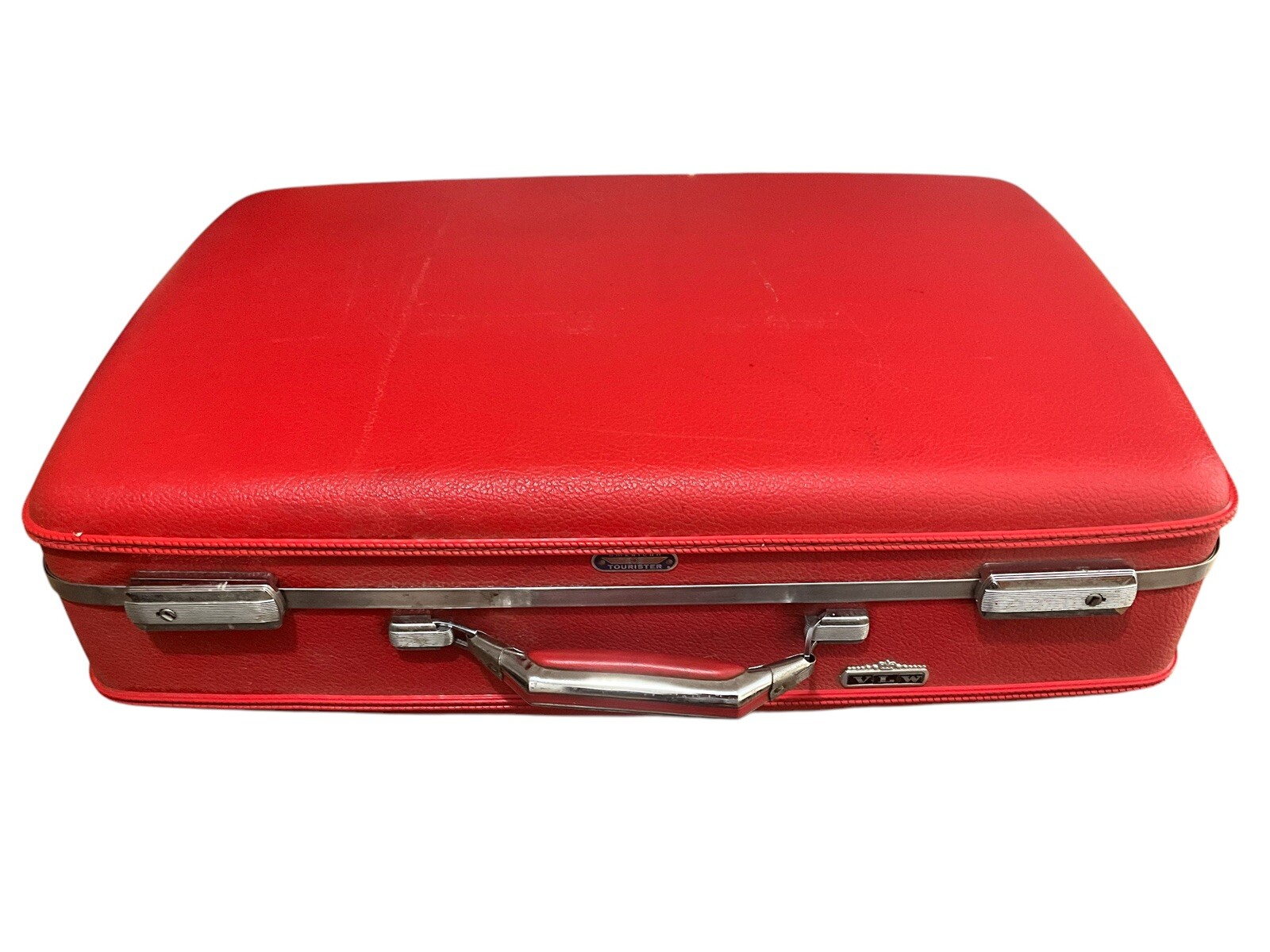 American Tourister TIARA Red Suitcase Luggage Hardshell 23” X 16” X 8” Vintage