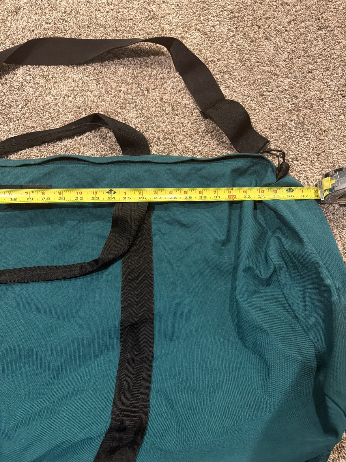Vintage East-Pak Large Duffel Bag Green Canvas Luggage Gear Hiking Made in USA