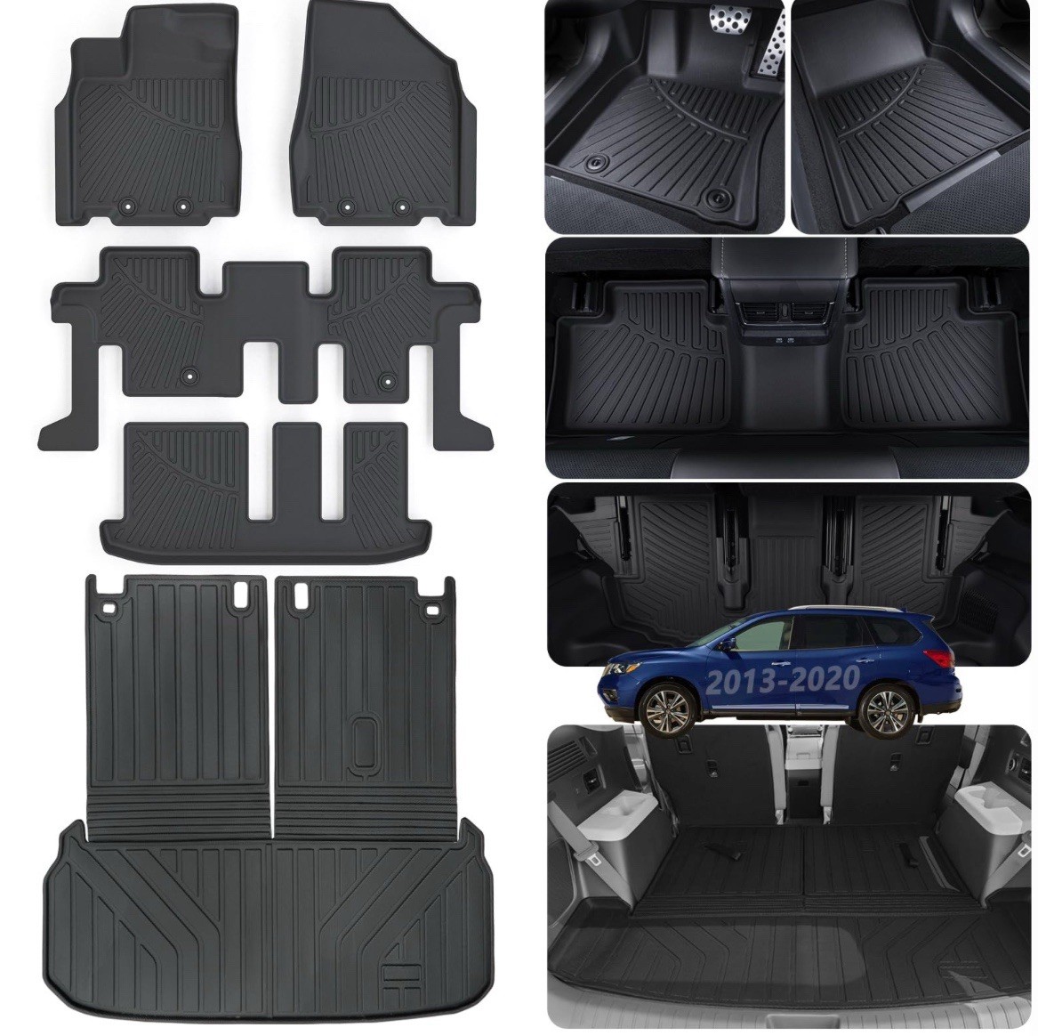 Floor Mats & Large Cargo Liners for 2013-2020 Nissan Pathfinder / 2013 Infini…