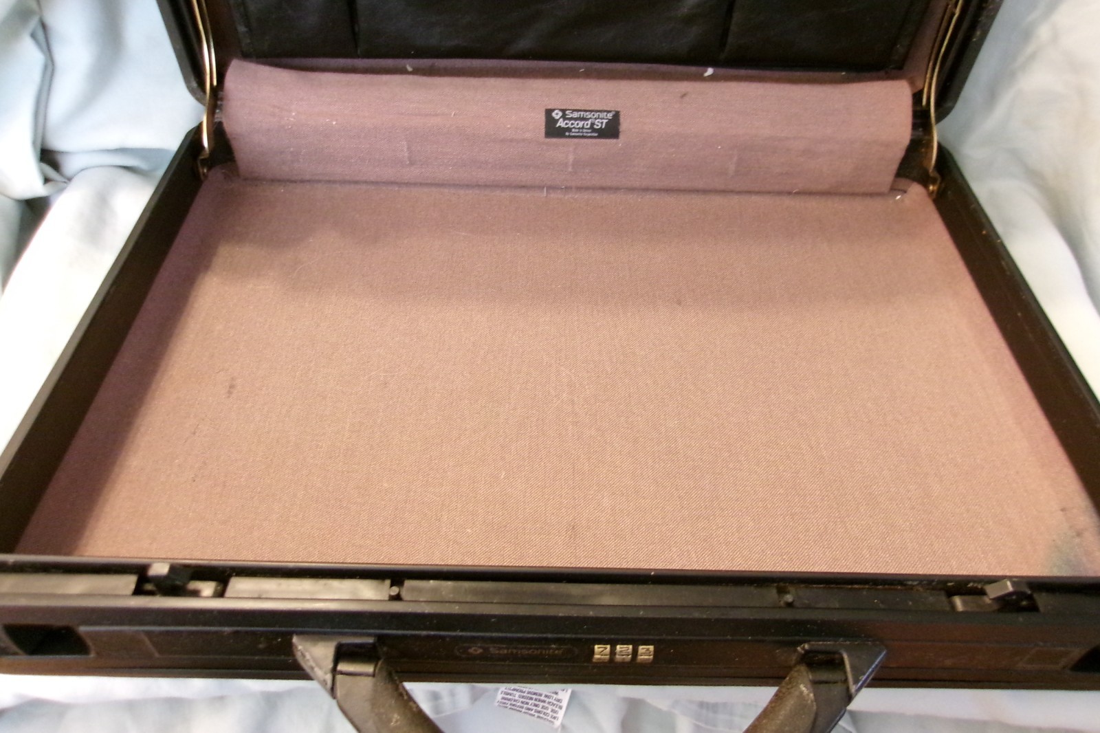 VTG Samsonite Accord ST Brown & Black Hard- Shell Briefcase 1980s Combo Lock