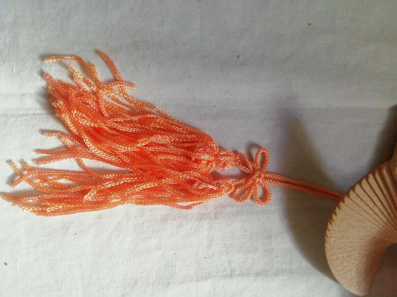 Typical Spanish Fan Wood Salmon Tassel New Size 23X40 Cm Christmas Gift