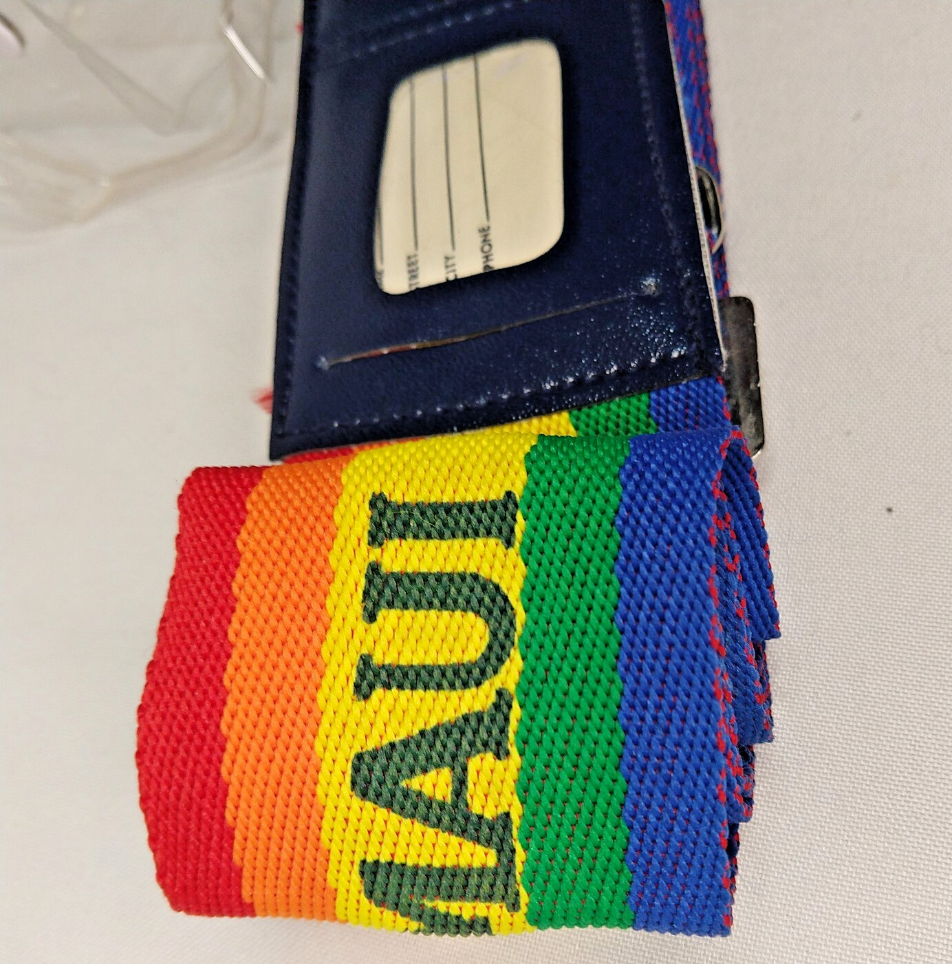 Vintage HAWAIIAN VOYAGER Multi-Purpose Strap MAUI orig package Rainbow luggage