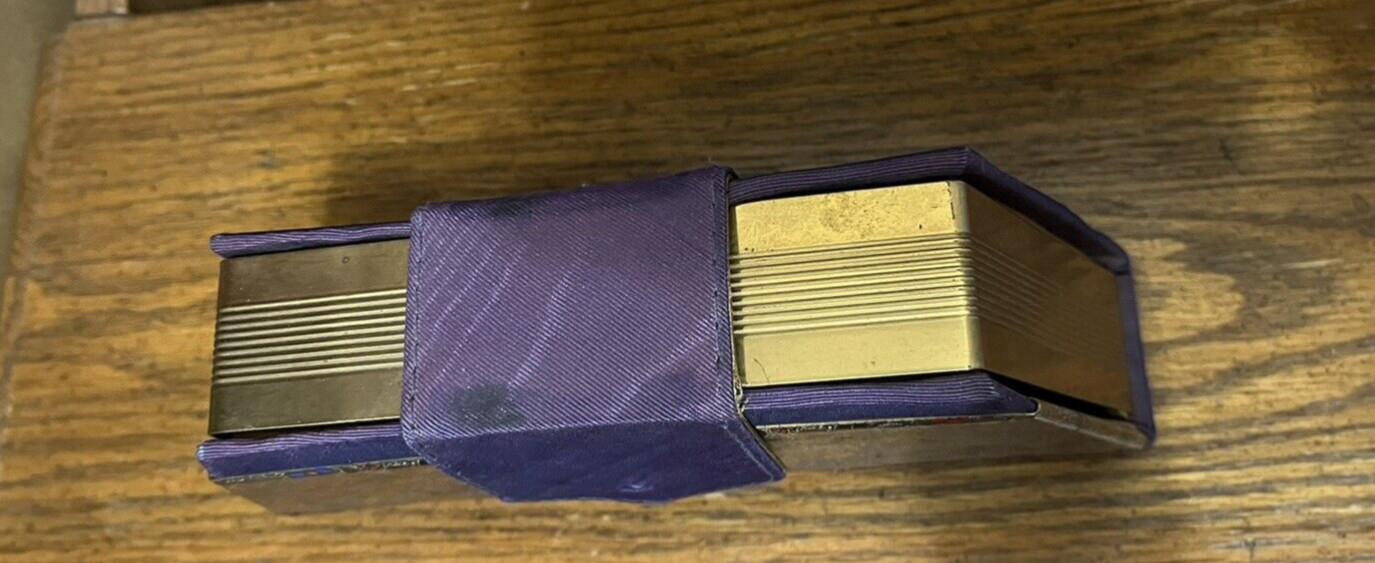 Antique Griffon Purple Moiré Travel Kit, Pre-Owned