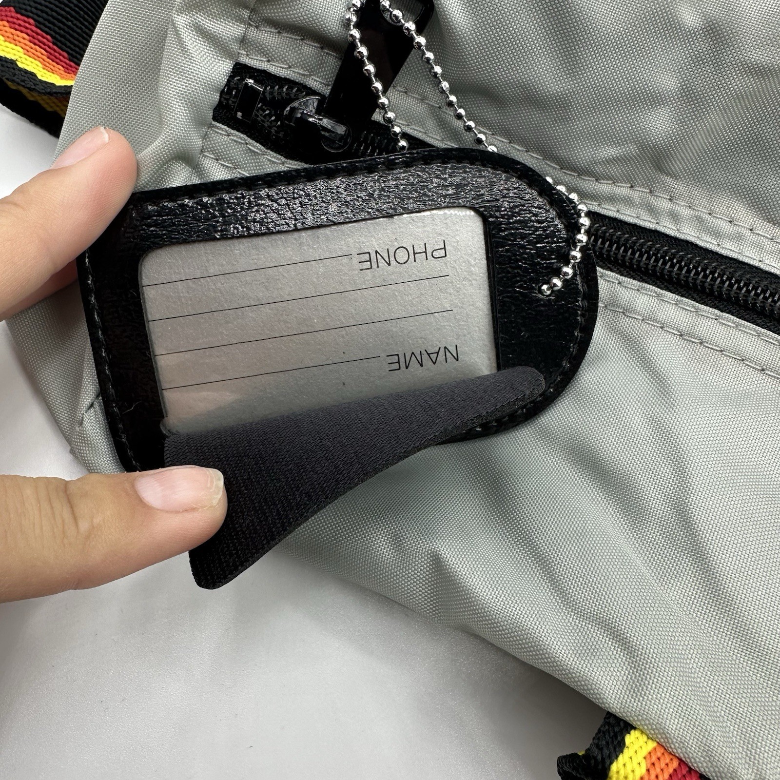 Vintage 1982 Avon CJ Duffel Bag Grey Nylon – Luggage Tag Included
