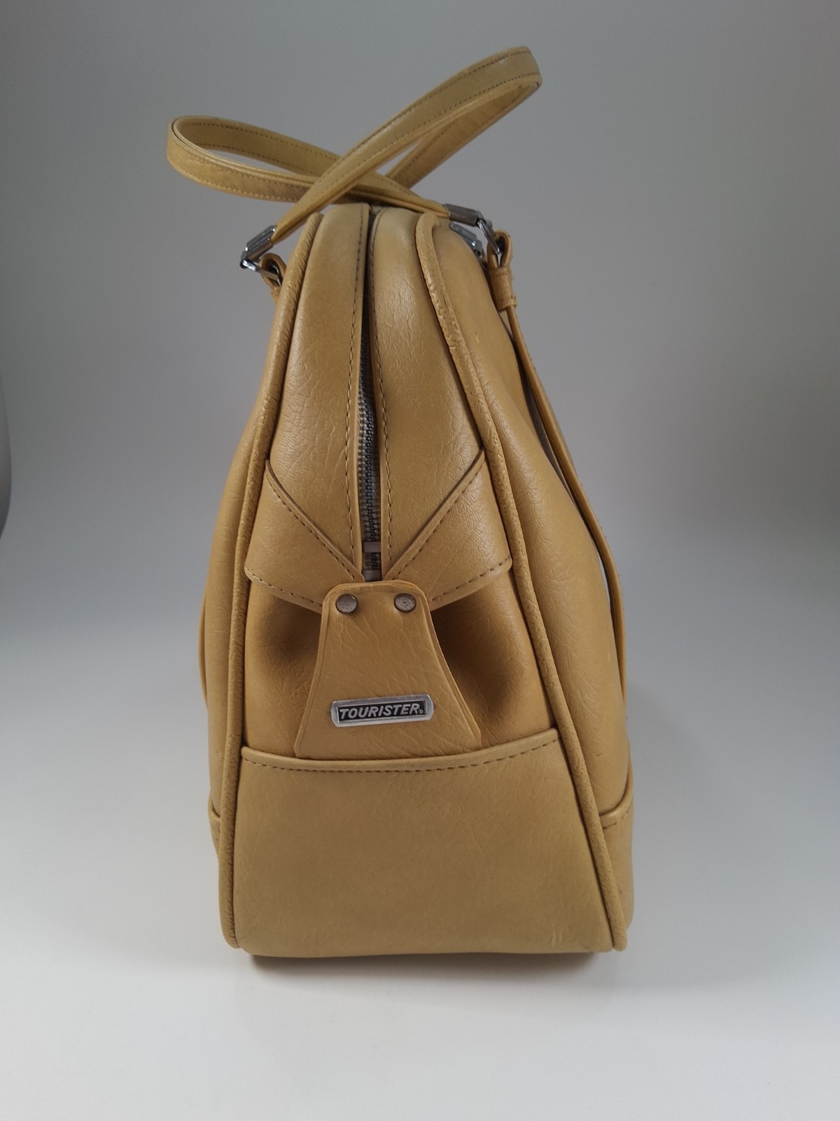 Vintage American Tourister Tote Carry On Luggage Mustard Yellow