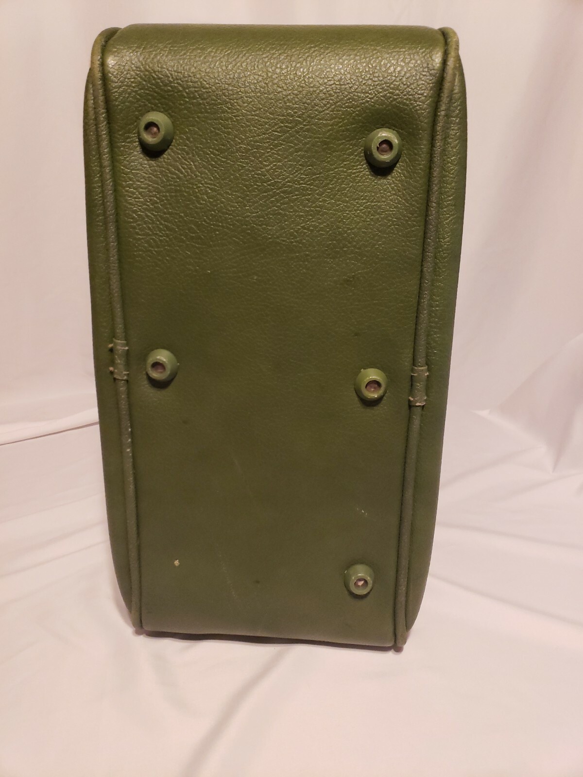 Vtg Green Amer Tourister Tiara Soft Sided Carry On Tote Overnight Bag Luggage