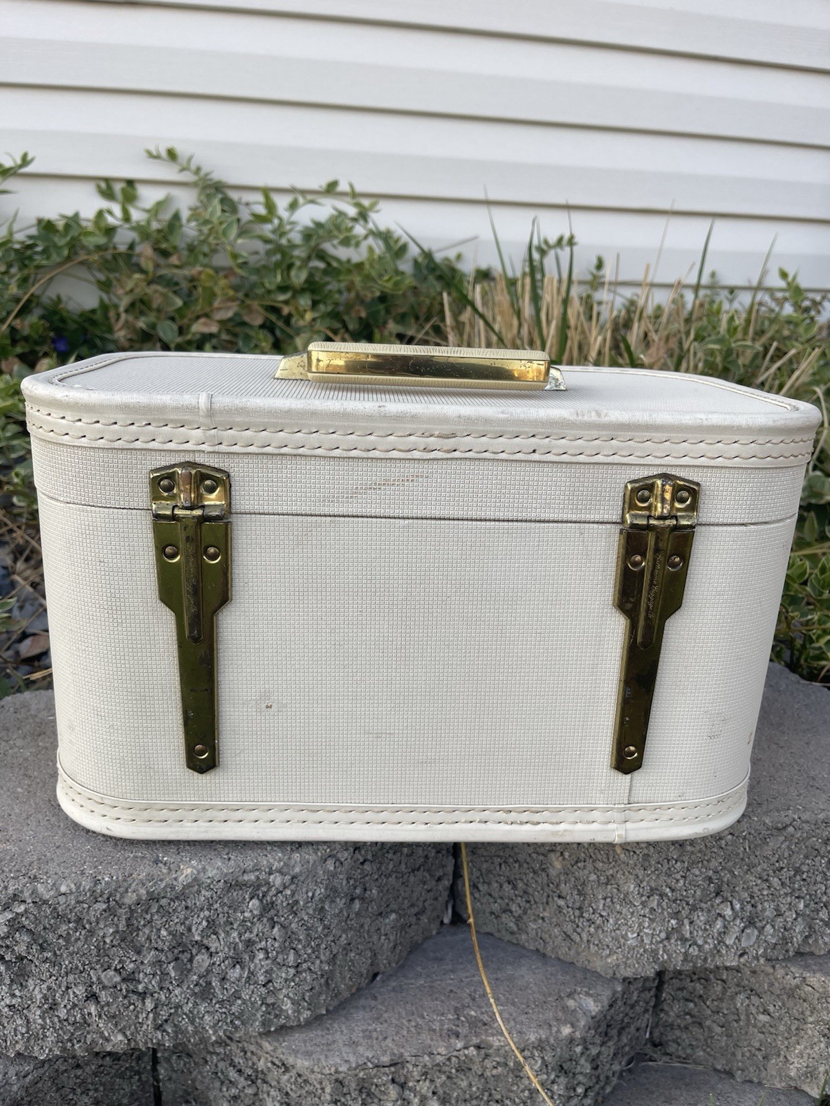 Lady Baltimore Starline Vanity Train Case w/Mirror 1950s Vintage Travel Suitcase
