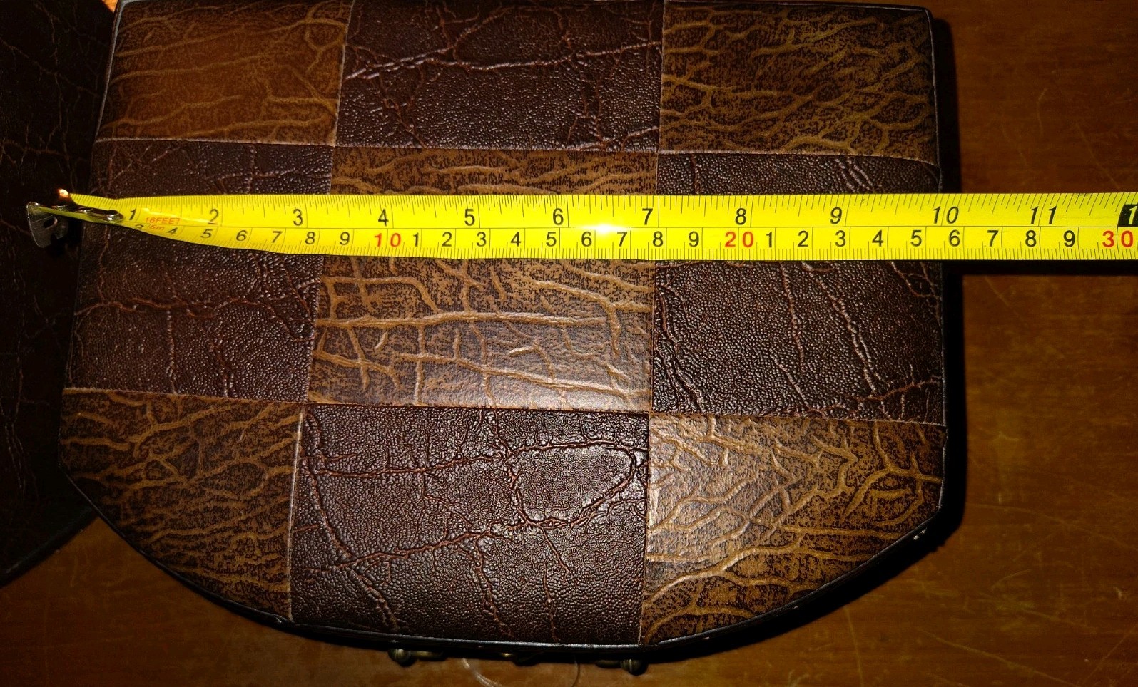 Vintage Leather Vanity Travel Case Patchwork Style lot Of 2
