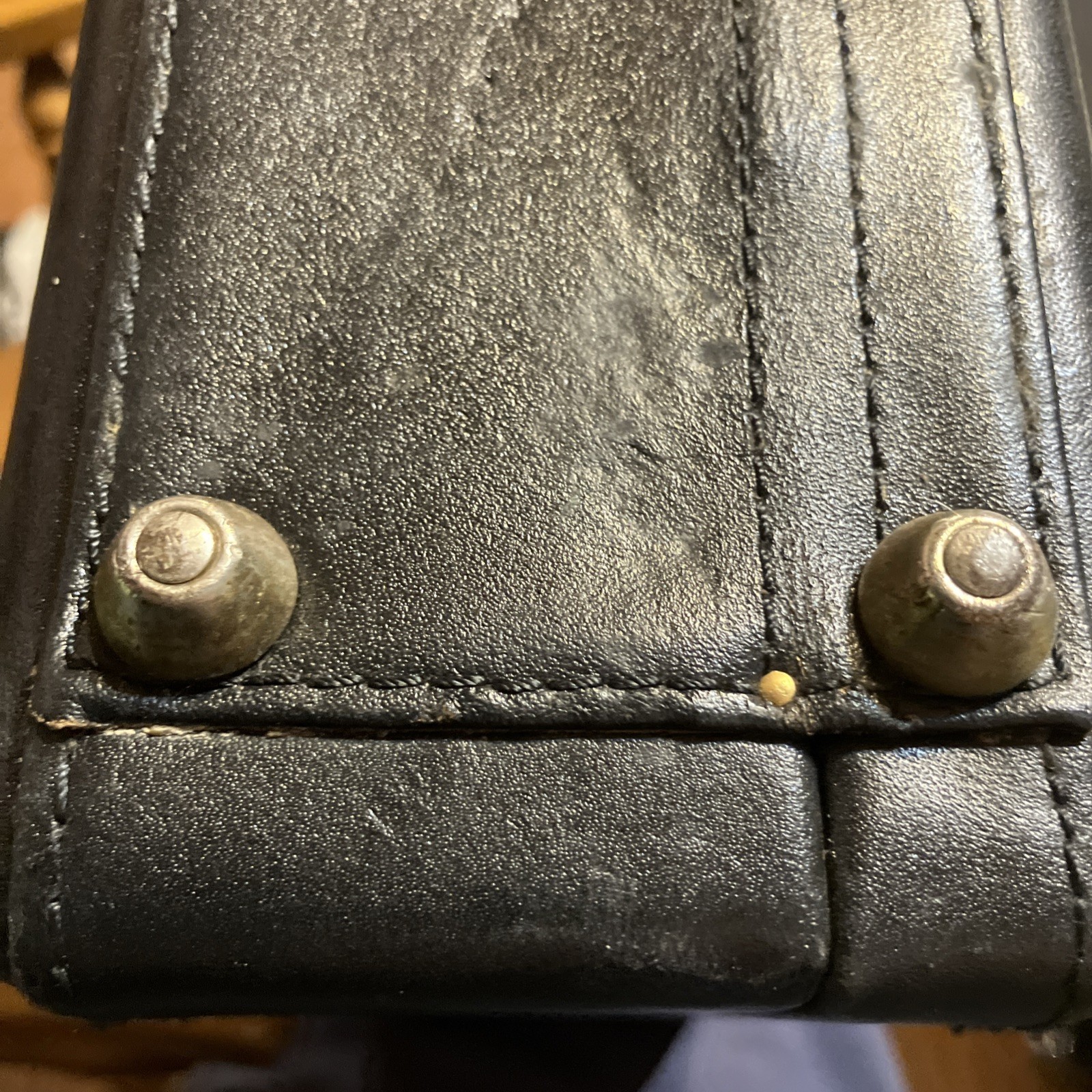 Vintage Jaguar Briefcase Hard Shell Black Leather/Faux Leather Material w/combo
