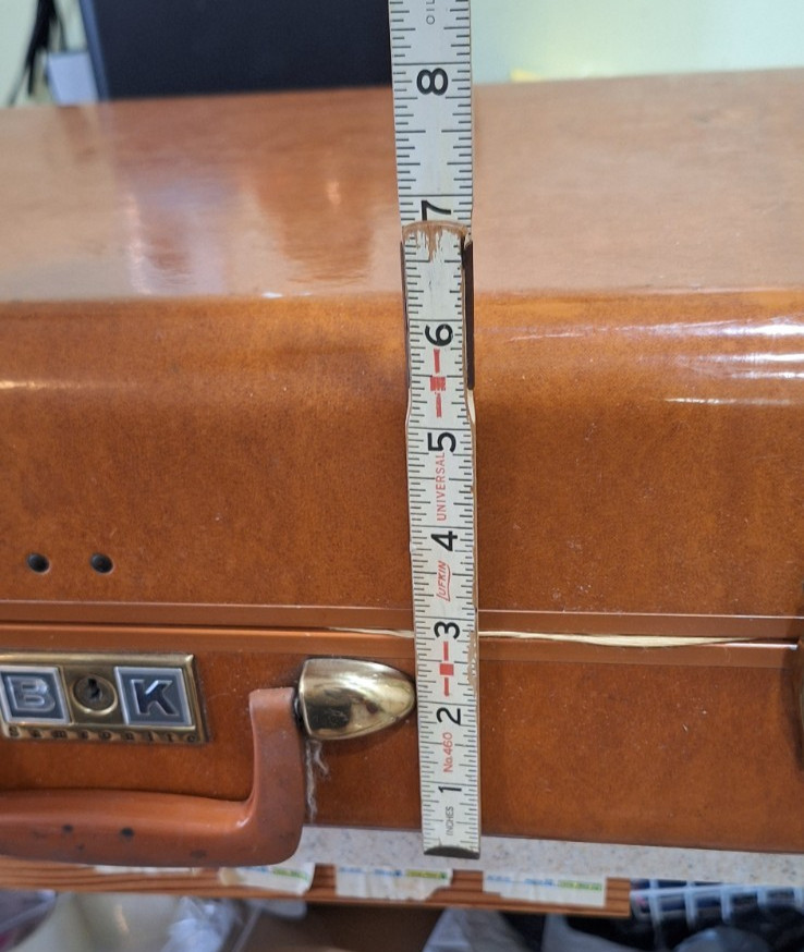 Vintage Samsonite Streamlite Hardside Suitcase 21×7.5×15 Brown MCM 40’s/50’s