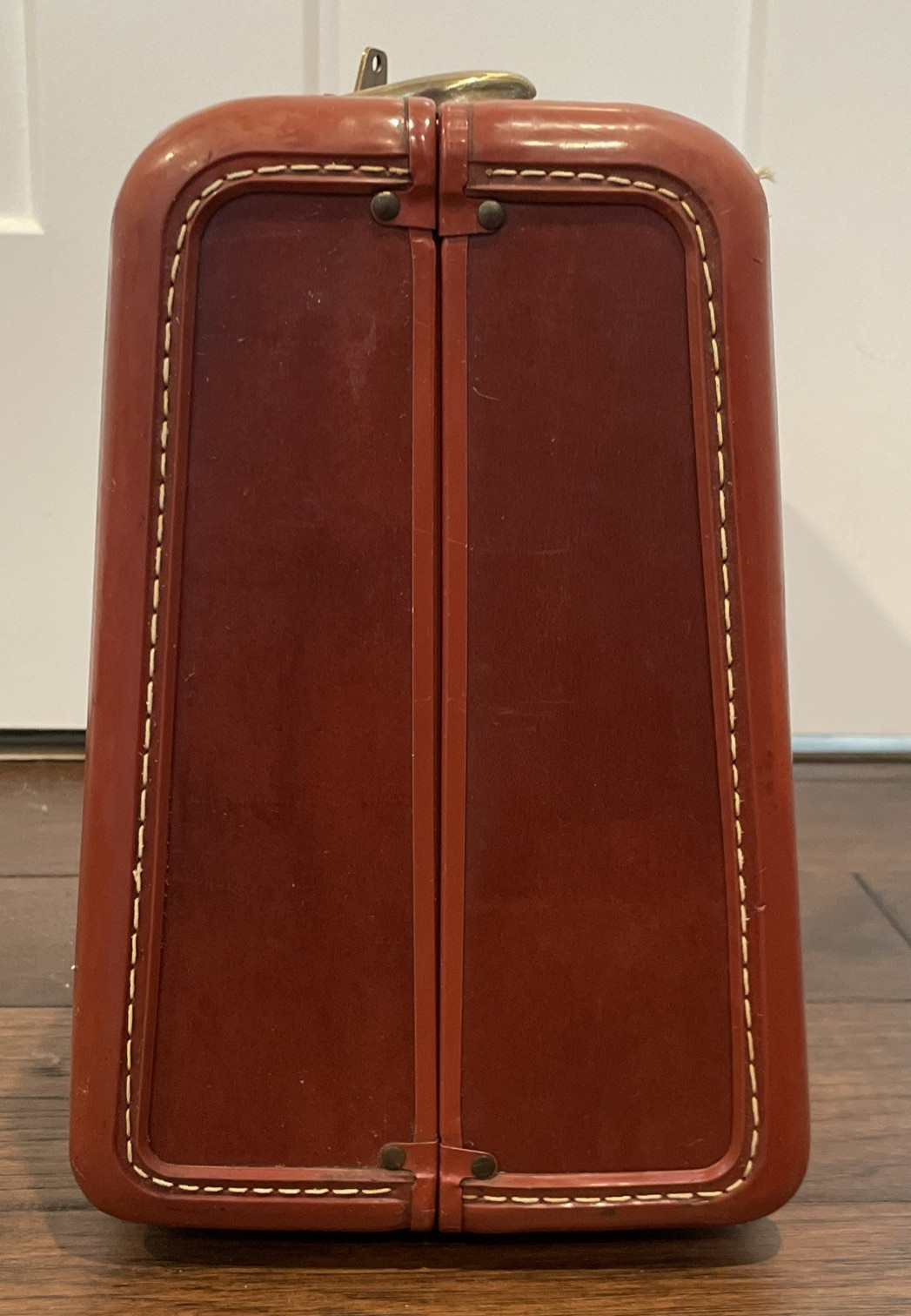 Vintage Samsonite Train Makeup Case Brown Shwayder Bros 1950s Small Suitcase