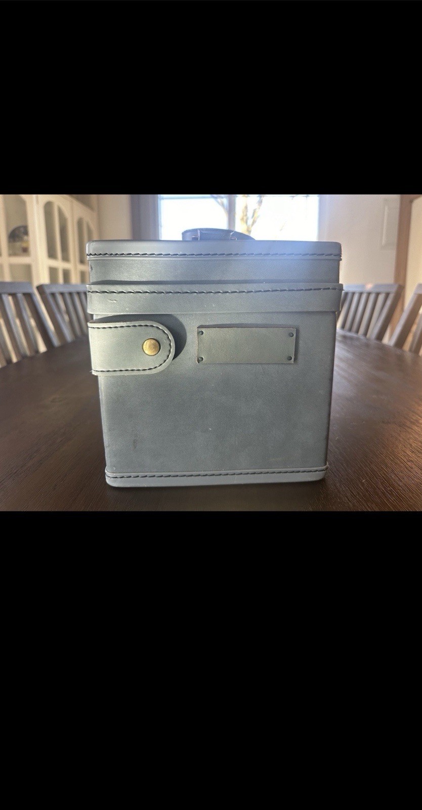 Hartmann Luggage Train Case 21″ & 15″ Blue Vinyl Faux Leather MCM (No Keys)