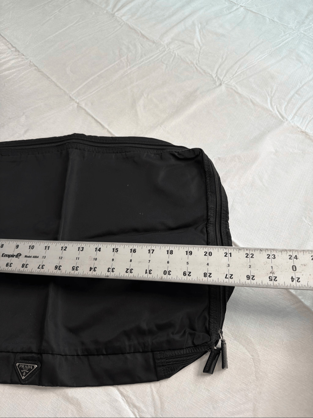 Prada Black Nylon Garment Bag Travel Suit Carrier Foldable Made In Italy