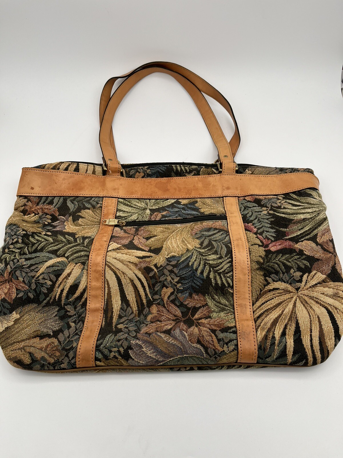 BOYT Tapestry Carry On Luggage Travel Bag Satchel 16.50″ x 6″ Beautiful Vintage
