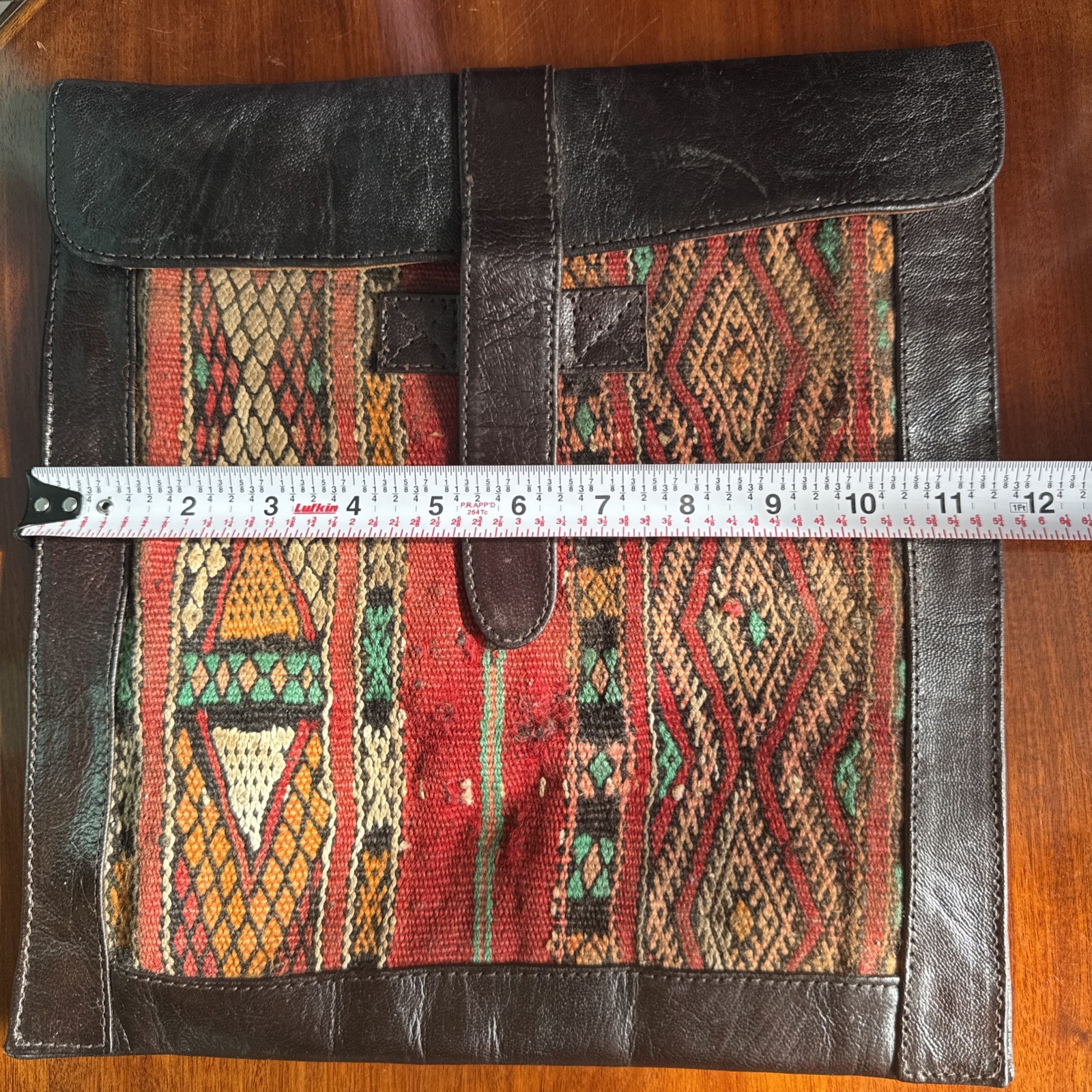 Vintage Kilim Leather Boho Hobo Carrying Satchel Travel Tablet/Accessory Case