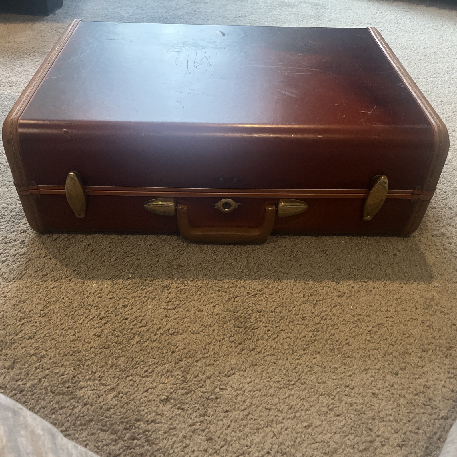 VTG Samsonite Streamlite Shwayder Bros Saddle Tan Suitcase Style 4632