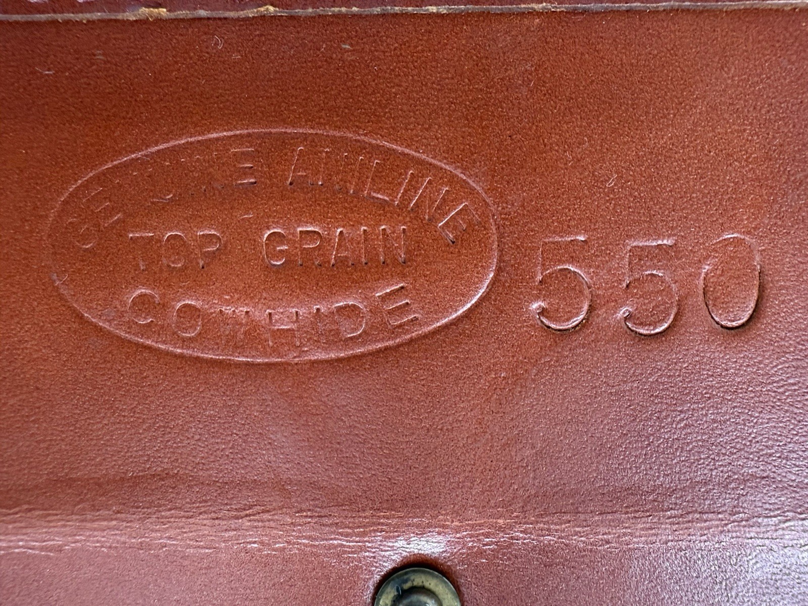 Vintage Luggage Genuine Top Grain Cowhide Brown Leather 21x14x7 Suitcase Travel