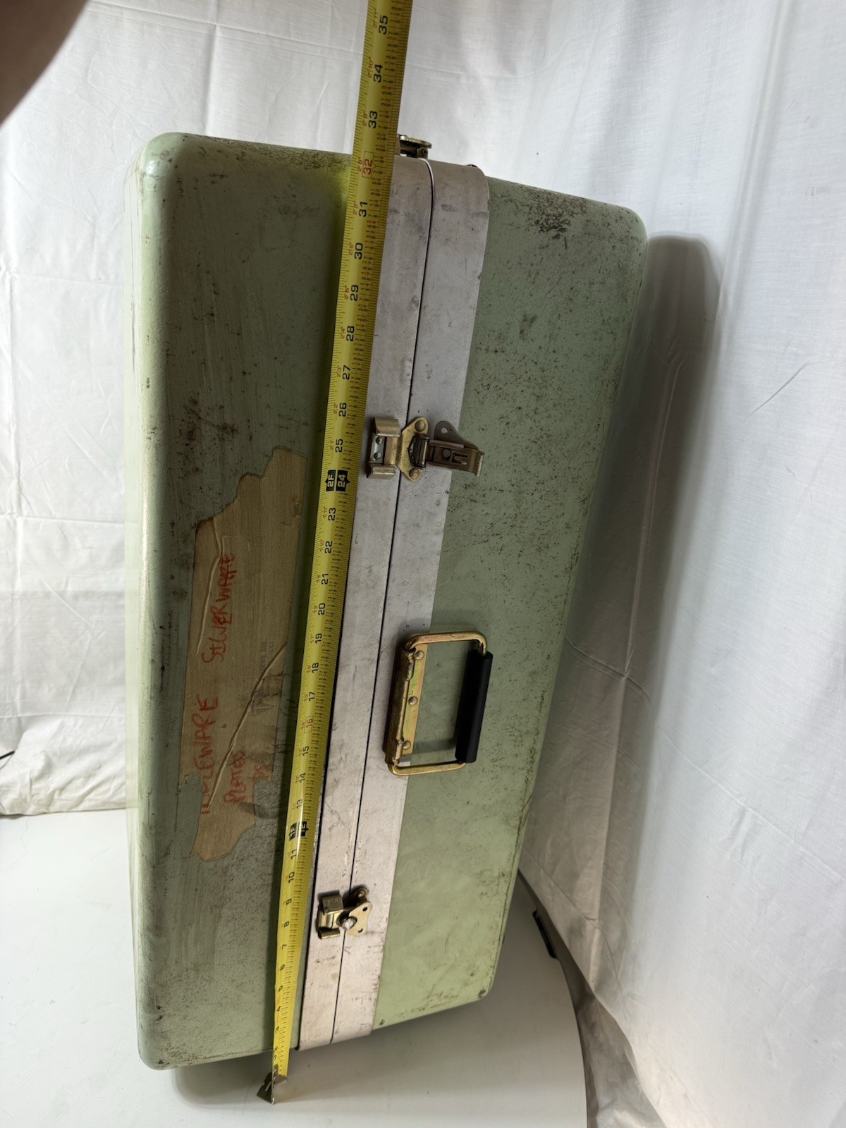 Vintage Skydyne 74284 Green Hard Flight Case Heavy Duty Military Transit 32×15