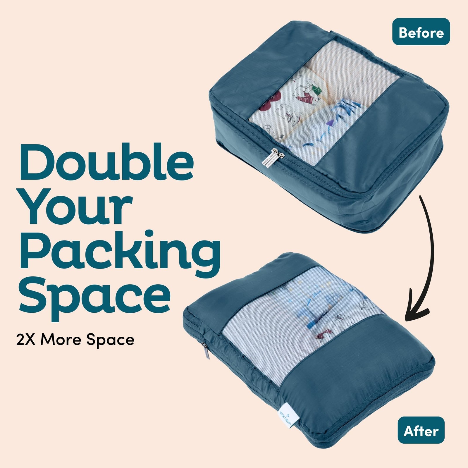 10-Pack Large Compression Packing Cubes for Travel – Lightweight Compression …