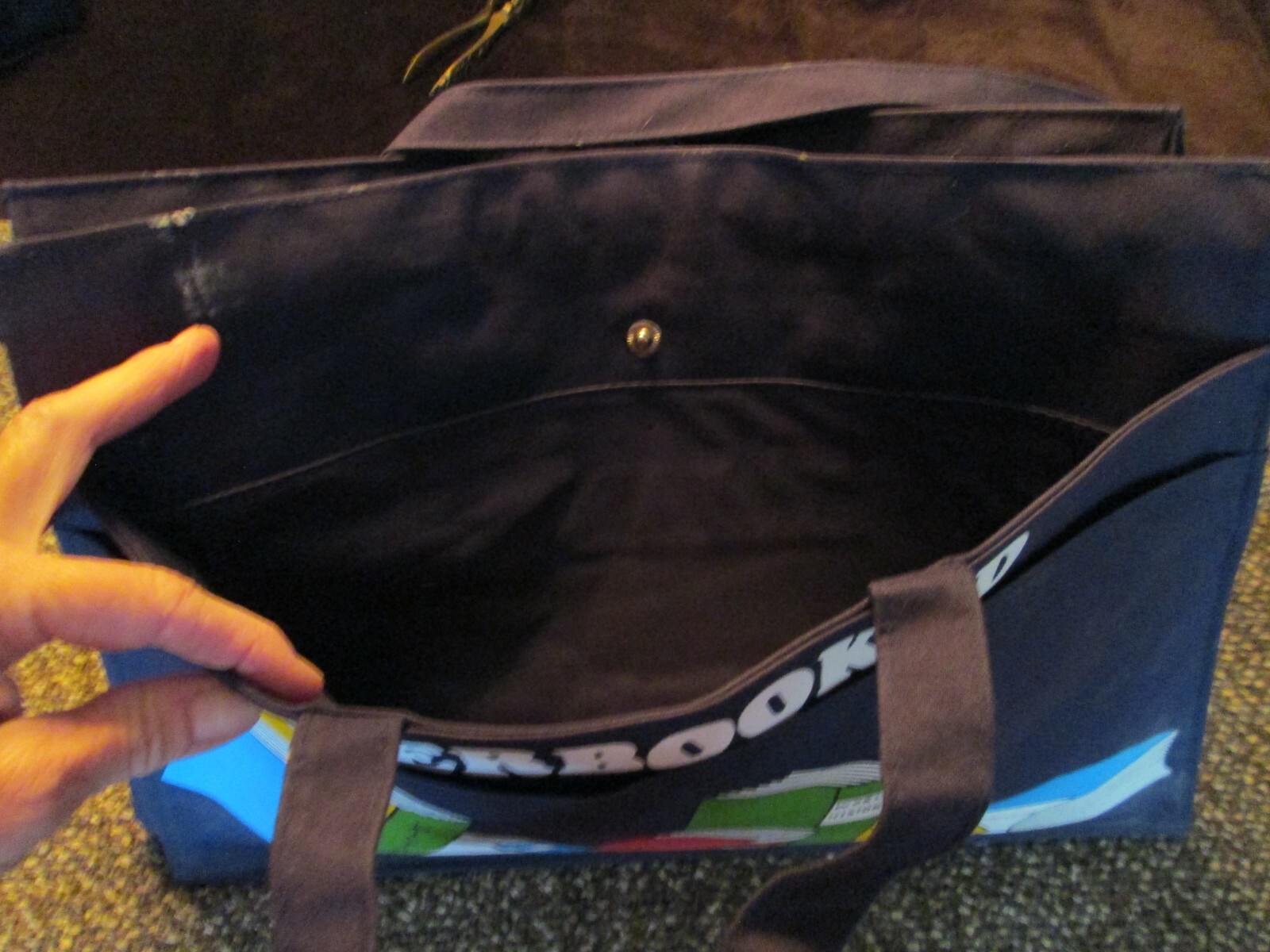 Vintage Carry Storage Book Bag with Handles
