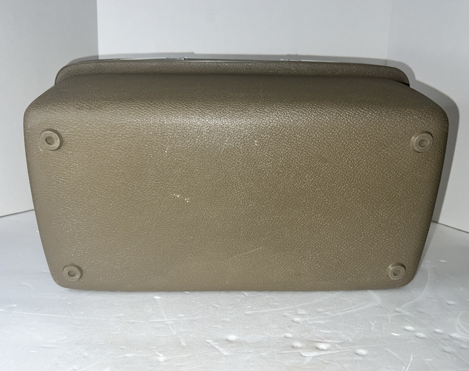 Vintage Samsonite Saturn Train Vanity Case Brown Tan Luggage w/ Key No Tray GUC