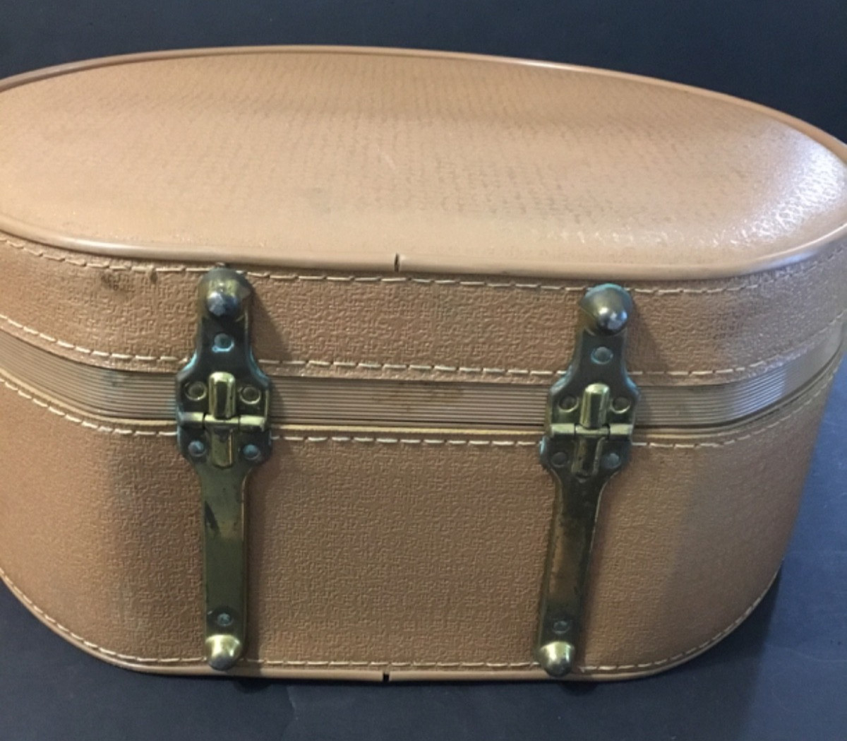 VINTAGE Luggage/Travel LADY BALTIMORE STARLINE ROUND SUITCASE 16x17x7