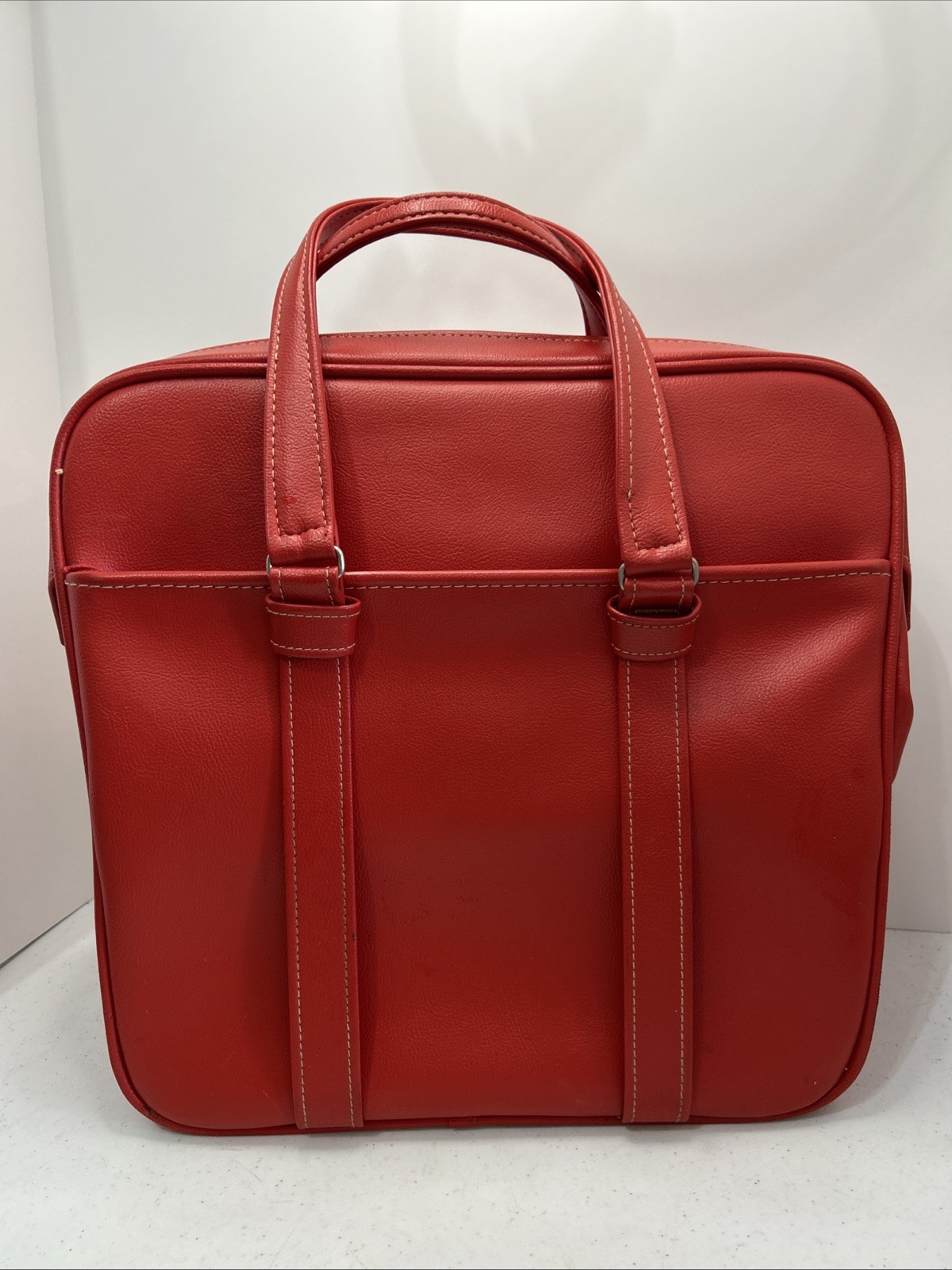 Vintage Samsonite Silhouette Salmon Red Carry On Weekender Tote Luggage Bag