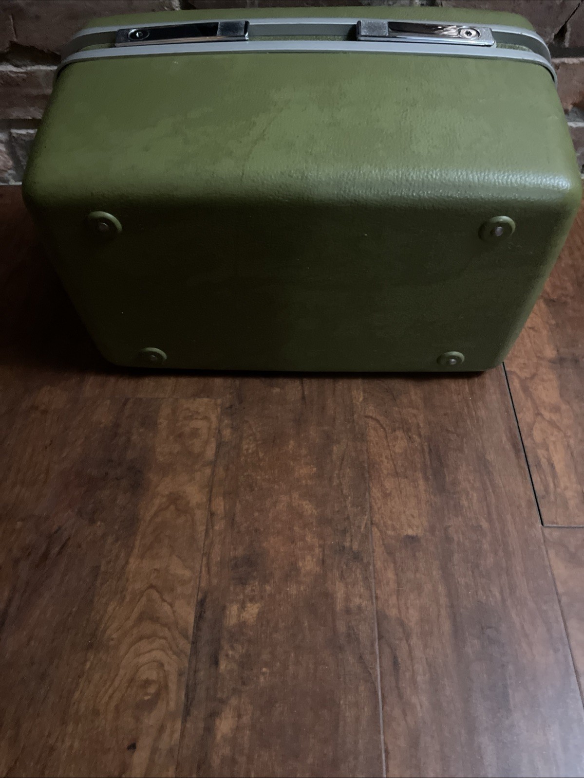 Samsonite Vintage Green Royal Traveller Medalist Cosmetic Makeup Case No Key GC